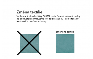 Textilie na domeček 2, PASTEL zelená